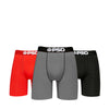 3 Pack Cotton Blend Boxer Briefs - Mens