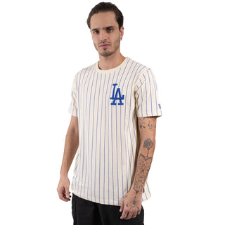 Dodgers Pinstripe Mesh Back Tee - Mens