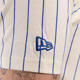 Dodgers Pinstripe Mesh Back Tee - Mens