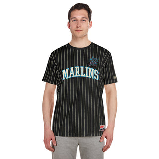 Marlins Chrome Pinstripe Tee - Mens