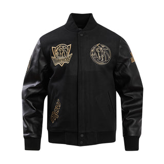 Marvericks Black Gold Varsity Jacket - Mens