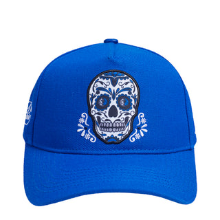 Mavericks Sugar Skull Wool Blend Pinch Front Snapback