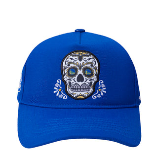 Warriors Sugar Skull Wool Blend Pinch Front Snapback