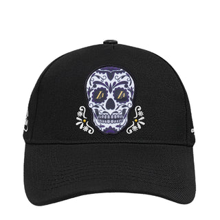 Lakers Sugar Skull Wool Blend Pinch Front Snapback