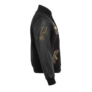 Spurs Black Gold Varsity Jacket - Mens