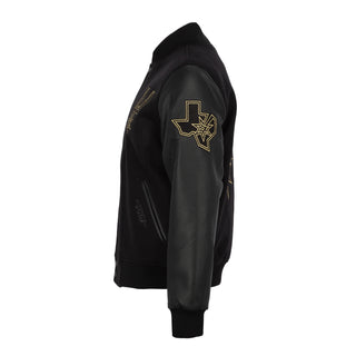 Spurs Black Gold Varsity Jacket - Mens