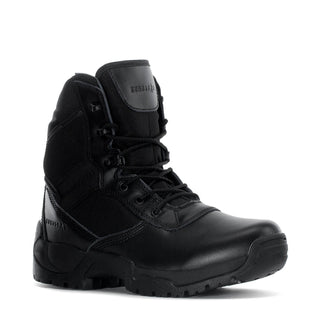 TEEN logo combat boots