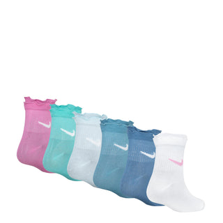 6 Pack X-Small Ruffle Ankle Sock