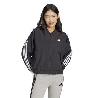 Essentials 3-Stripe Woven Bomber Jacket - Womens