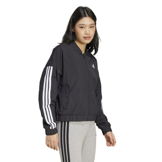 Essentials 3-Stripe Woven Bomber Jacket - Womens