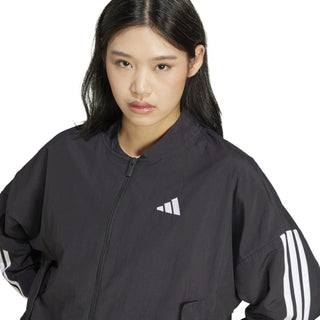 Essentials 3-Stripe Woven Bomber Jacket - Womens