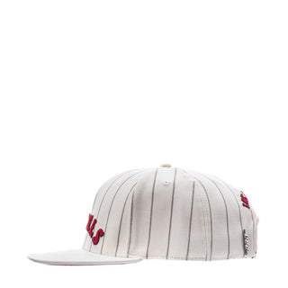 Angels Pinstripe Retro Classic Wordmark Wool Strapback