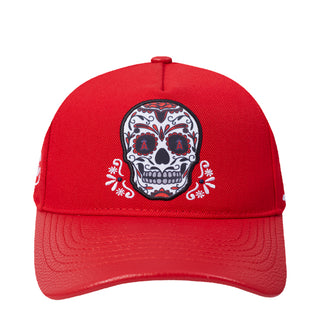 Angels Sugar Skull Wool Blend Pinch Front Strapback