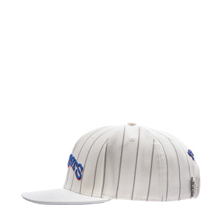 Rangers Pinstripe Retro Classic Wordmark Wool Strapback