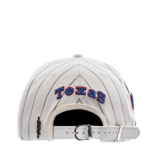 Rangers Pinstripe Retro Classic Wordmark Wool Strapback